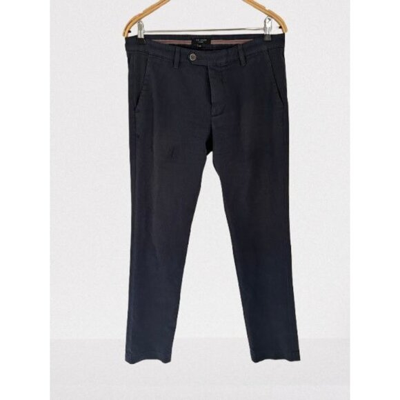 Ted Baker Mens Tailored Fit Chino Pants Size 32R Cotton BlendBlue Gray - Picture 1 of 13